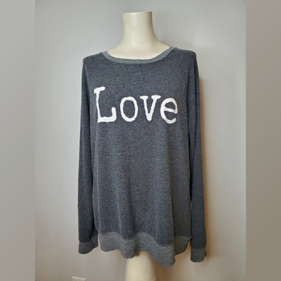 Grayson Threads Tops - Grayson Threads Gray LOVE Graphic  Sweatshirt